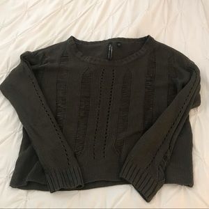 Olive cropped sweater